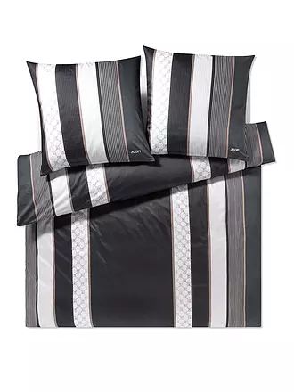JOOP | Satin Bettwäsche Cornflower Stripes 2 x 70x90cm / 200x200cm Deep Stone | 